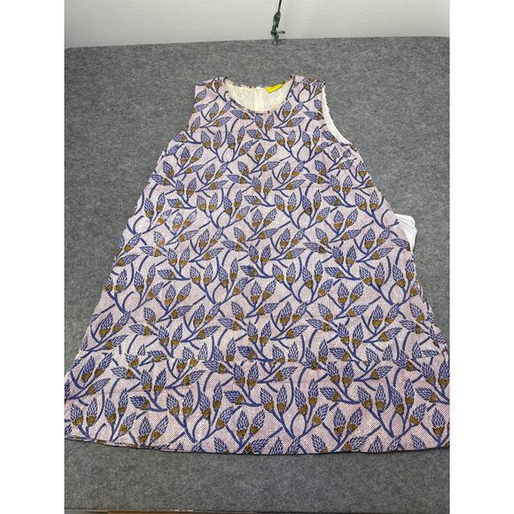 Roberta Roller Rabbit size L Fabiola Dress Purple Leaf Pattern *See Disc&Photo* - Picture 1 of 7